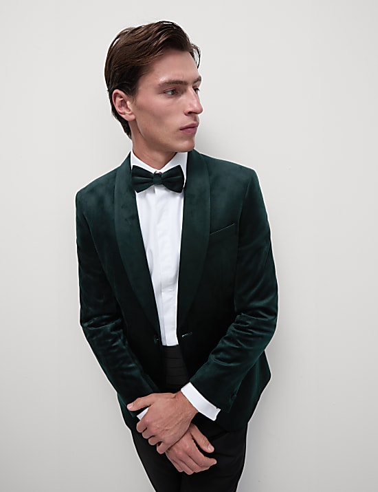 Slim Fit Velvet Jacket
