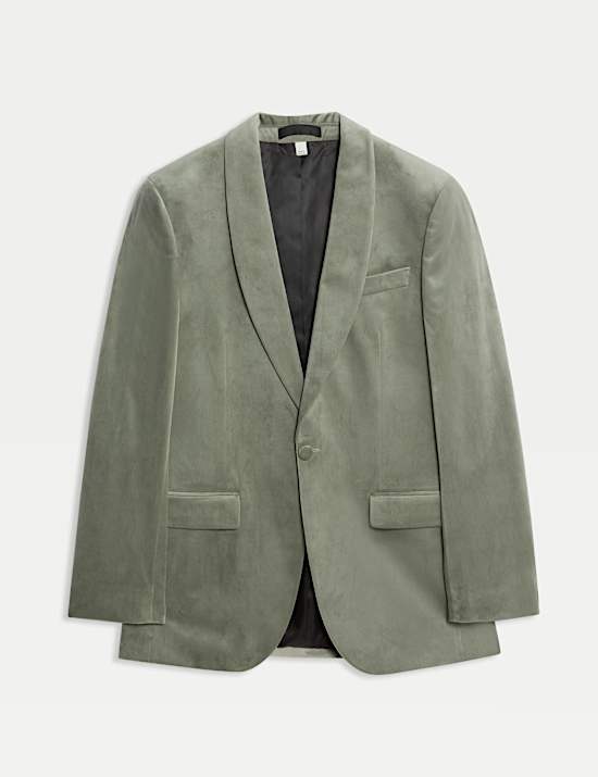 Tailored Fit Velvet Blazer