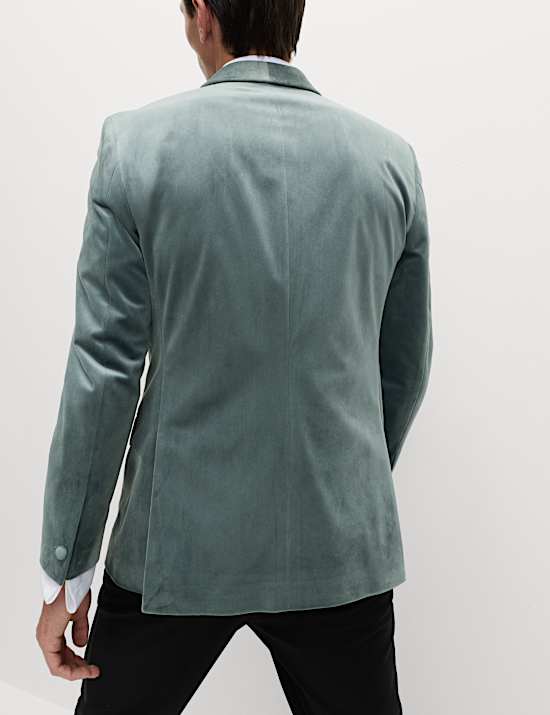 Tailored Fit Velvet Blazer