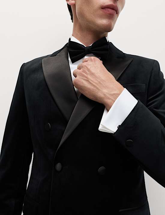 Veste tailleur coupe ajustée en velours