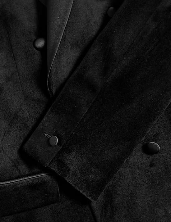 Veste tailleur coupe ajustée en velours