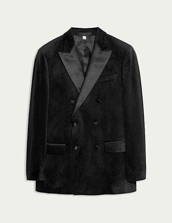 Veste tailleur coupe ajustée en velours