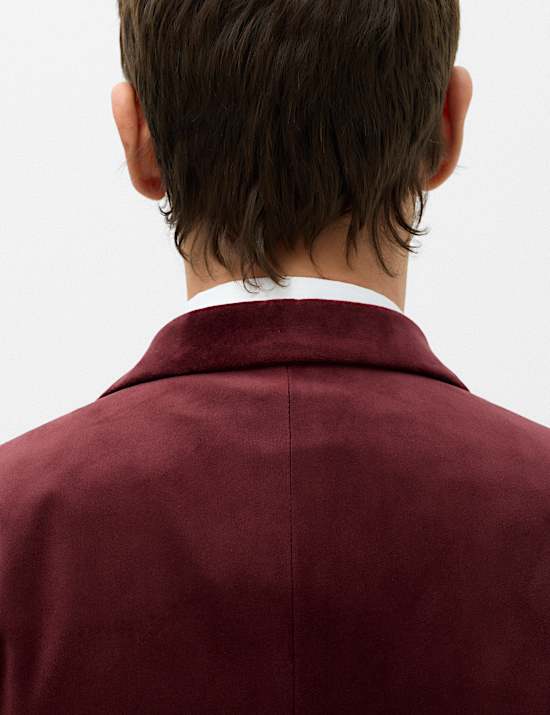 Tailored Fit Velvet Blazer