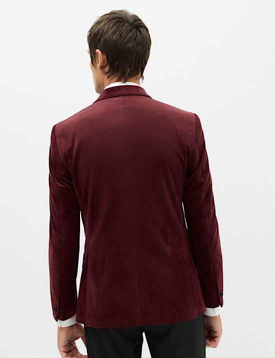 Tailored Fit Velvet Blazer