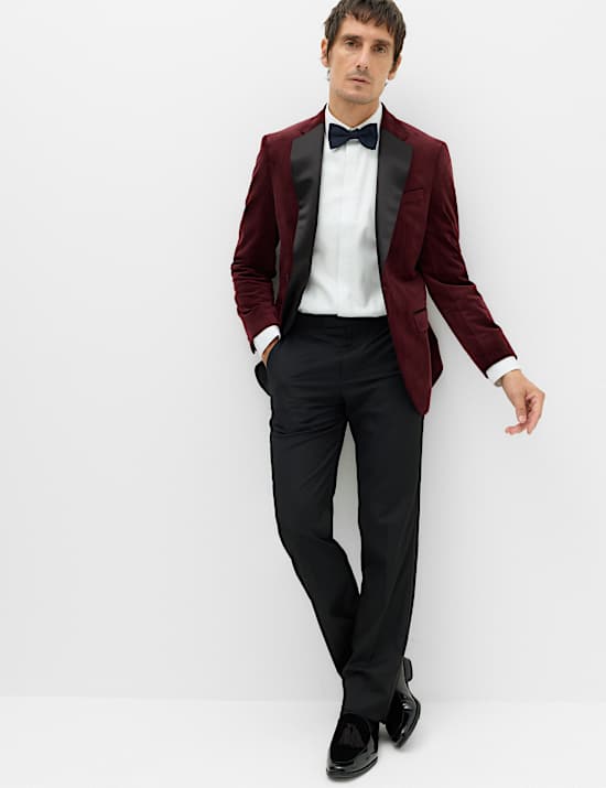 Tailored Fit Velvet Blazer