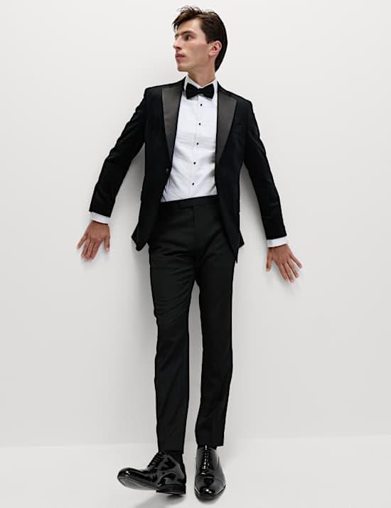 Tailored Fit Velvet Blazer