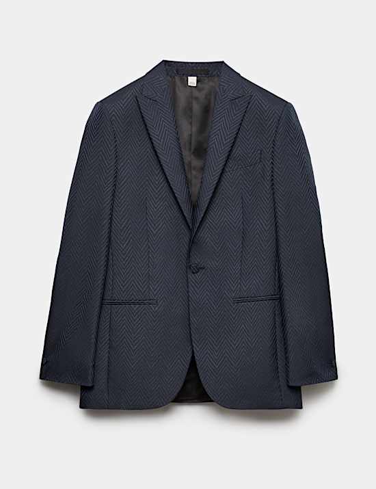 Blazer de fiesta con estampado de jacquard en zigzag