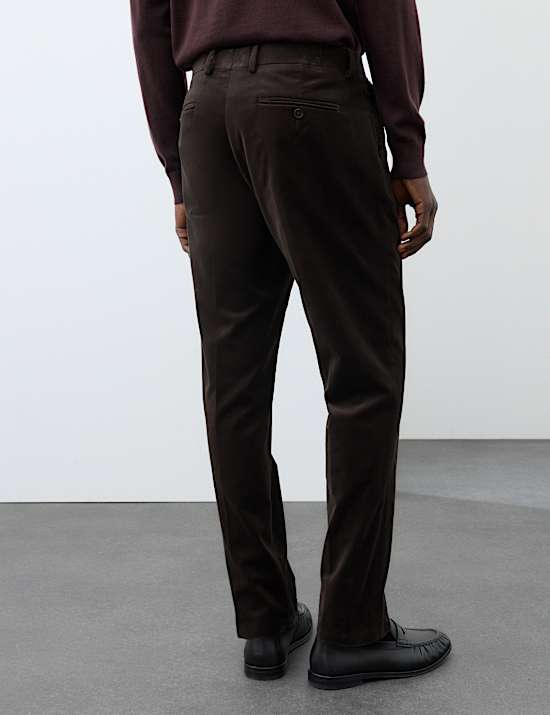 Cotton Rich Velvet Stretch Trousers