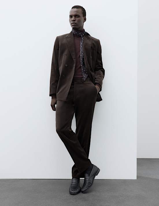 Cotton Rich Velvet Stretch Trousers