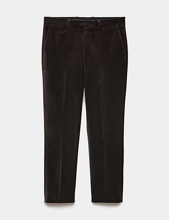 Cotton Rich Velvet Stretch Trousers