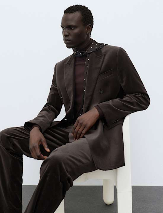 Cotton Rich Velvet Stretch Suit Jacket