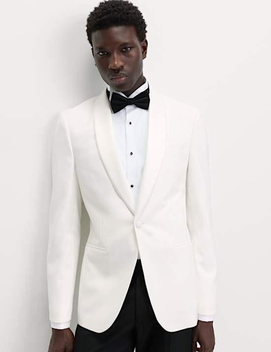 Regular Fit Sharkskin Suit Jacket