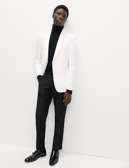 Regular Fit Sharkskin Suit Jacket