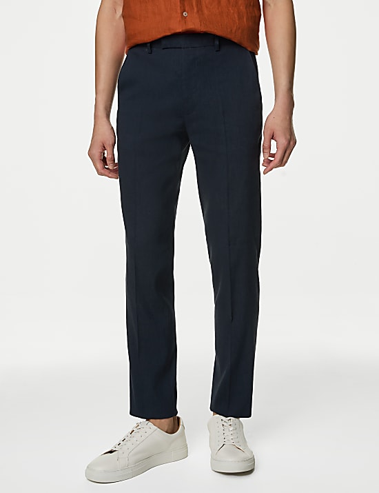 Tailored Fit Italian Linen Miracle™ Trousers