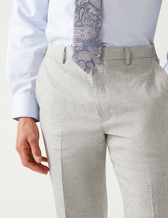 Tailored Fit Italian Linen Miracle&trade; Suit Trousers