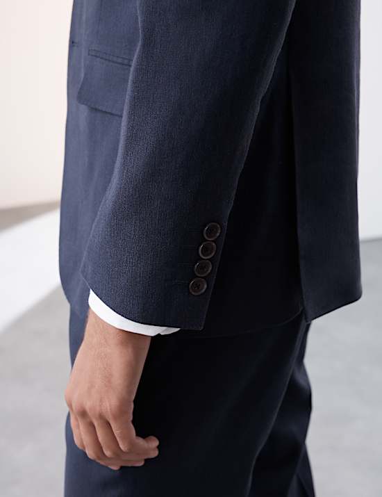 Gedefinieerd performance-colbert van een Italiaanse linnenmix