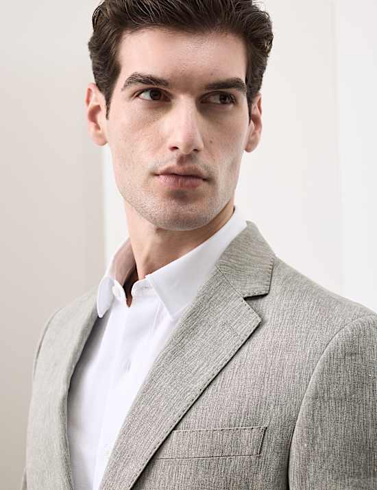 Funkčn&iacute; projmut&eacute; oblekov&eacute; sako ze směsi italsk&eacute;ho lnu Performance