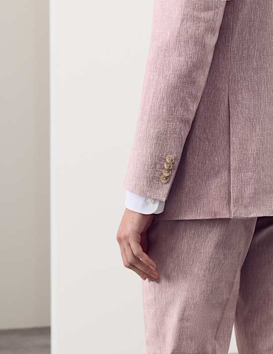 Gedefinieerd performance-colbert van een Italiaanse linnenmix