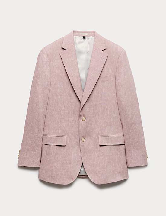 Gedefinieerd performance-colbert van een Italiaanse linnenmix