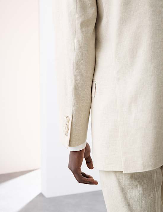 Veste tailleur coupe ajustée en lin mélangé italien Performance