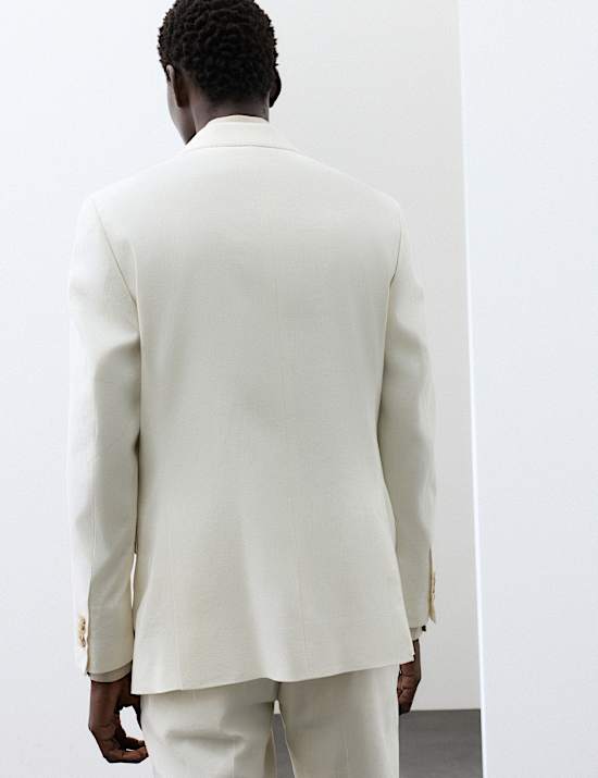 Tailored Fit Italian Performance Linen Blend Suit Jacket