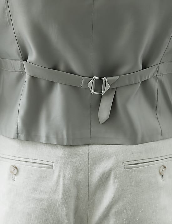 מקטורן איטלקי בסגנון ספורטיבי מתערובת פשתן עם רכיסת כפתורים כפולה