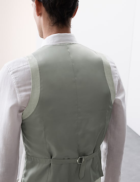 מקטורן איטלקי בסגנון ספורטיבי מתערובת פשתן עם רכיסת כפתורים כפולה