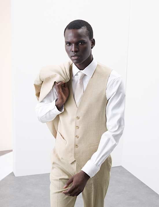 Italian Performance Linen Blend Waistcoat