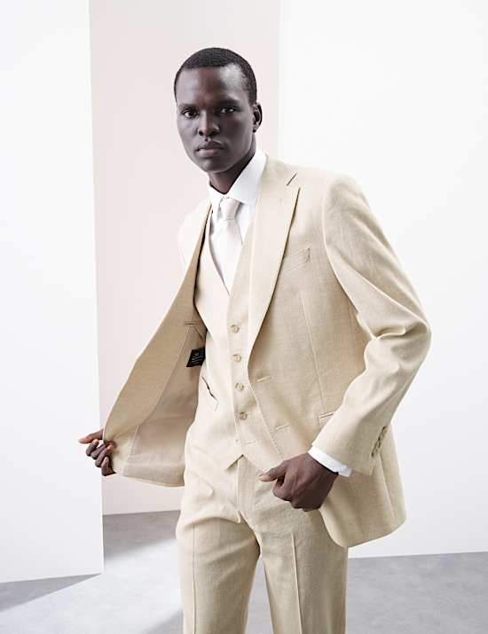 Italian Performance Linen Blend Waistcoat