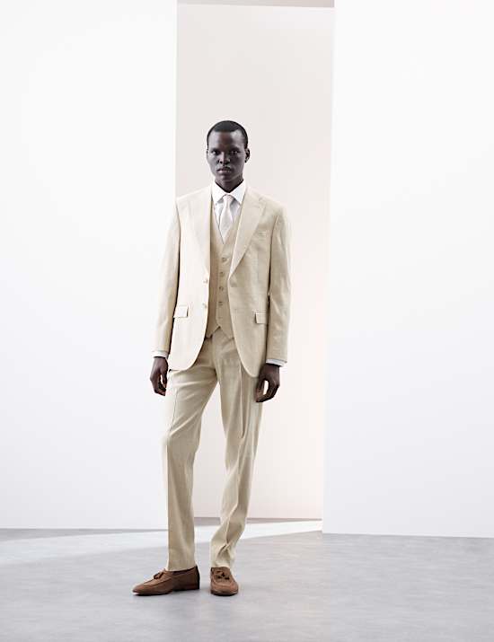 Italian Performance Linen Blend Waistcoat