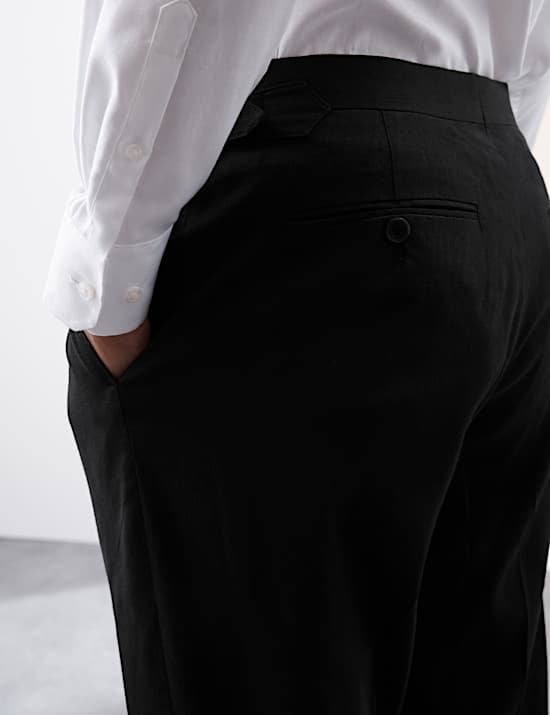 Getailleerde pantalon van een Italiaanse performance linnenmix