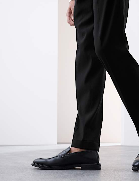 Getailleerde pantalon van een Italiaanse performance linnenmix