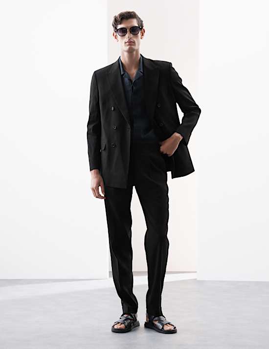 Getailleerde pantalon van een Italiaanse performance linnenmix