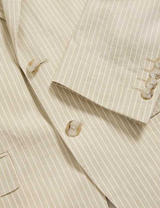 Tailored Fit Linen Rich Jacket