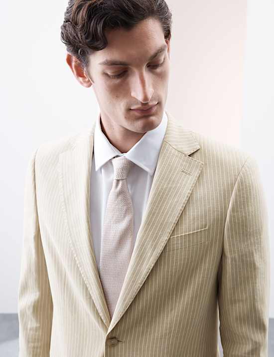 Tailored Fit Linen Rich Jacket
