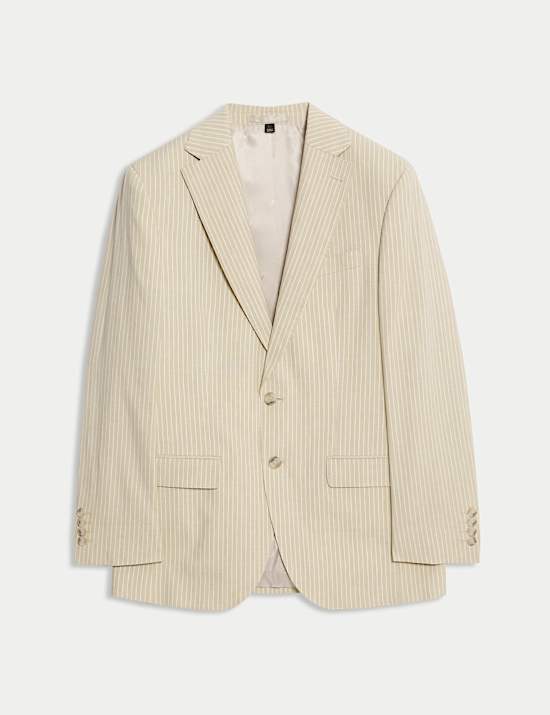 Tailored Fit Linen Rich Jacket