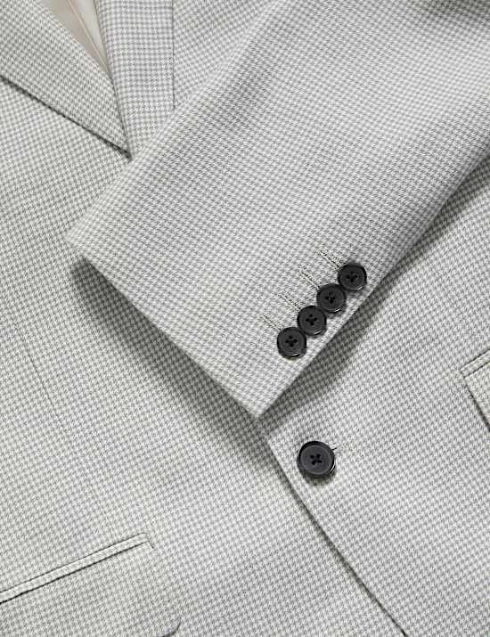 Tailored Fit Italian Performance Linen Blend Suit Jacket