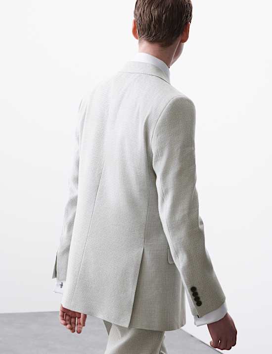 Tailored Fit Italian Performance Linen Blend Suit Jacket