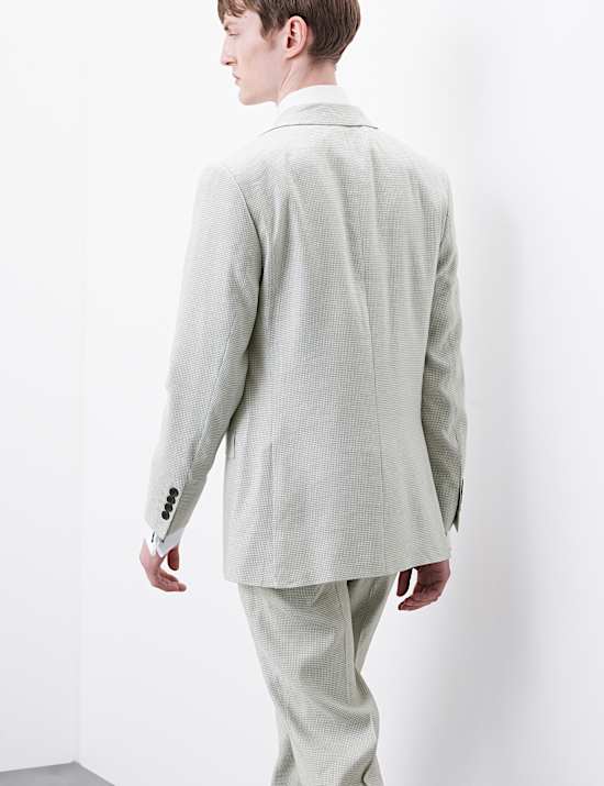 Tailored Fit Italian Performance Linen Blend Suit Jacket