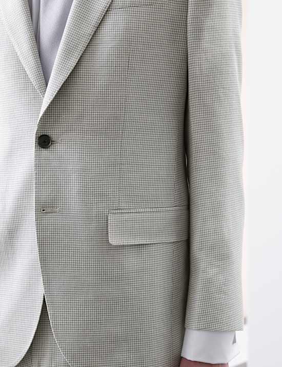 Tailored Fit Italian Performance Linen Blend Suit Jacket