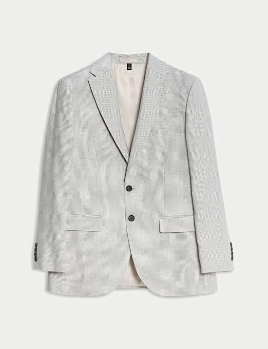 Tailored Fit Italian Performance Linen Blend Suit Jacket