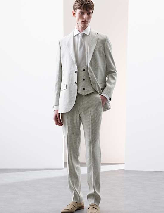 Tailored Fit Italian Performance Linen Waistcoat