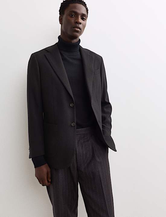 Tailored Fit Italian Wool Rich Twill Blazer