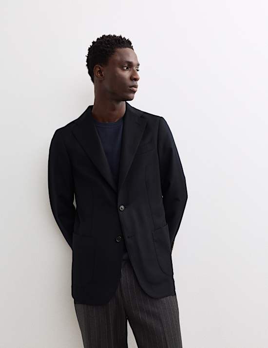 Italian Wool Twill Flannel Blazer