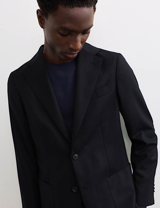 Italian Wool Twill Flannel Blazer