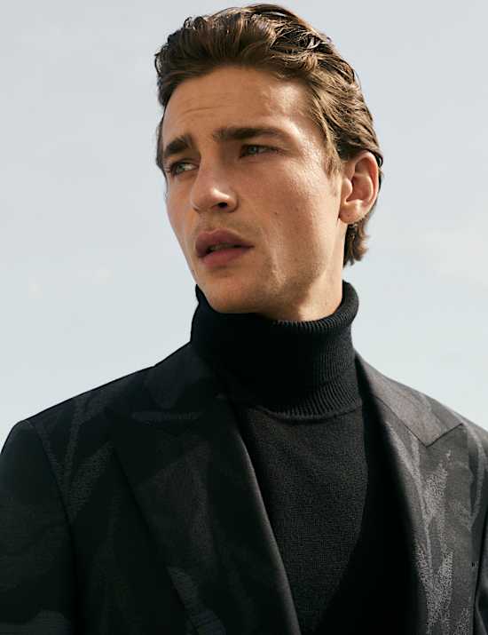 Regular Fit Italian Wool Tuxedo Jacket