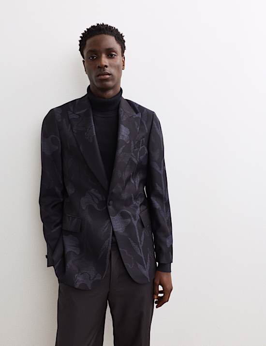 Regular Fit Italian Wool Tuxedo Jacket