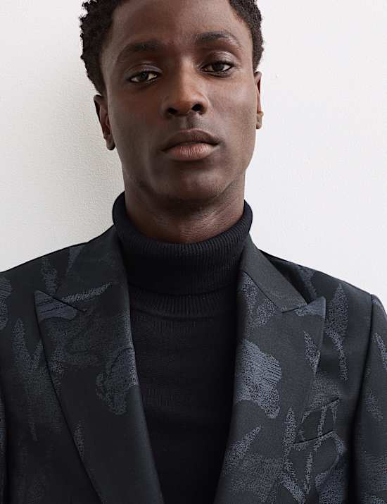 Regular Fit Italian Wool Tuxedo Jacket