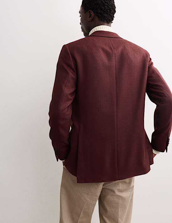 Tailored Fit Italian Wool Textured Blazer