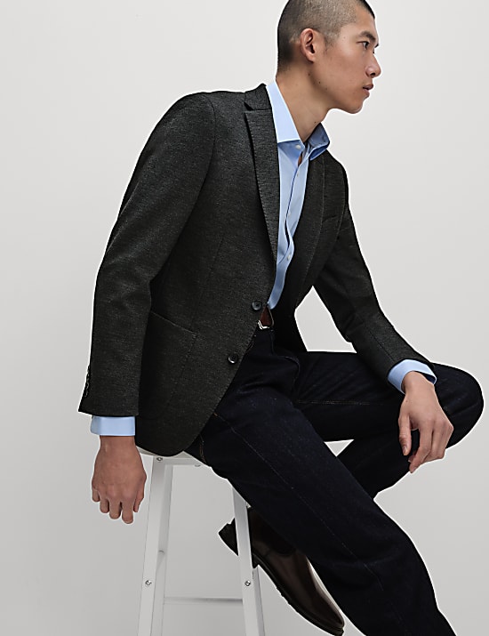 Veste en jersey extensible à motif texturé